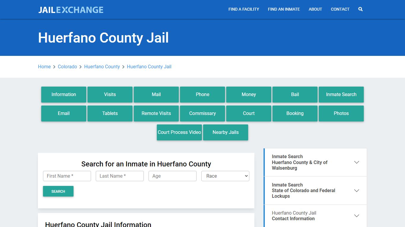 Huerfano County Jail Roster Lookup, CO, Inmate Search